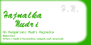 hajnalka mudri business card